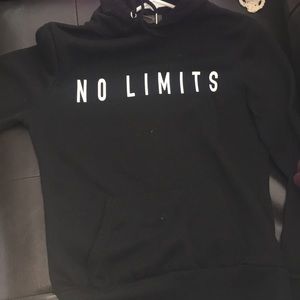 Black No Limits Hoodie(Only worn one time)